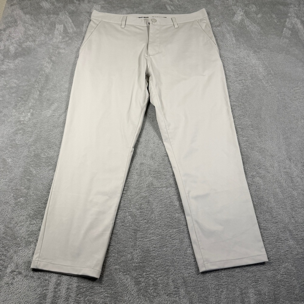 Rhone Commuter Pants Men 34x26 Beige Straight Performance Stretch Golf Travel